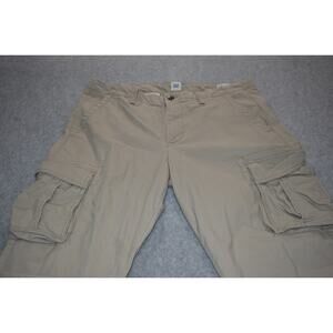 Gap Cargo Pants Work Mens Size 34 x 32‎ Tan Flat Front Cotton Straight Fit